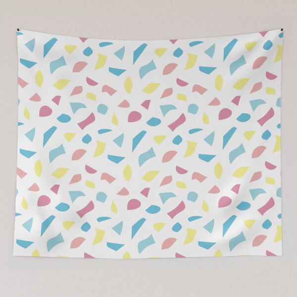 Item preview, Pink Fuchsia Teal Blue Yellow Gold Easter Terrazzo Tile Spring Rainbow Stone Pattern  designed and sold by Sarcastic Narwhal.