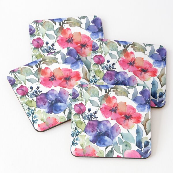 Item preview, floral pattern watercolor designed and sold by soulfulpalette.