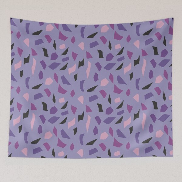 Item preview, Lavender Purple Black Navy Pink Orchid Violet Easter Terrazzo Tile Spring Rainbow Stone Pattern  designed and sold by Sarcastic Narwhal.