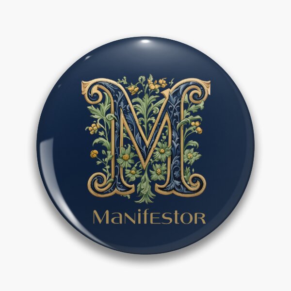 Item preview, Manifestor MonoGram Letter Black Blue Green designed and sold by jacqklin.