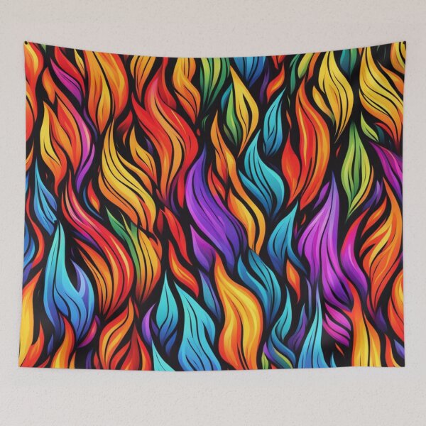 Item preview, Abstract Colorful Flames Pattern designed and sold by calibrit.