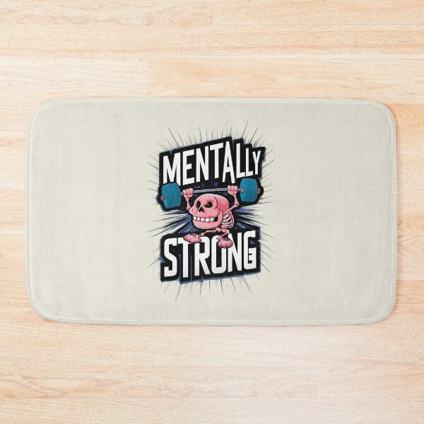 Item preview, mentally strong Skelton work out - mental strength, weight lifting, positive, strength, humour, strength training designed and sold by AdesignTEE.