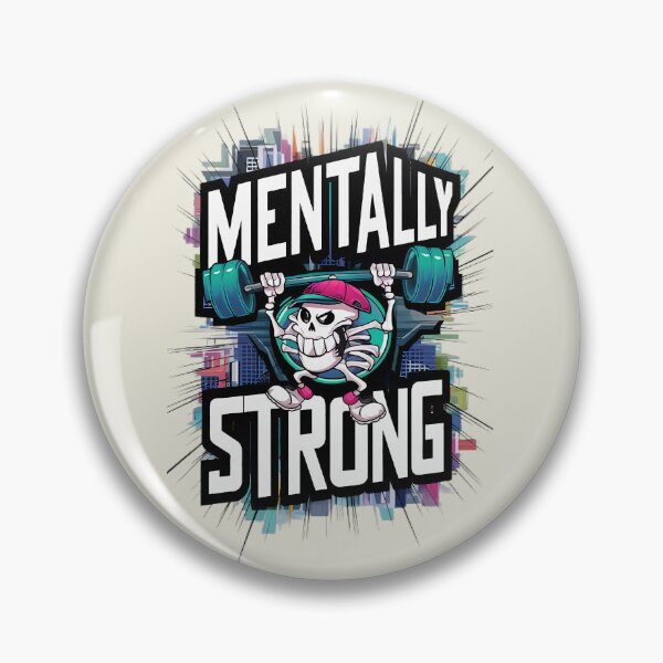 Item preview,  mentally strong funny Skelton in the gym weight lifting, graffiti style - mental strength, positive, strength, humour, strength training designed and sold by AdesignTEE.