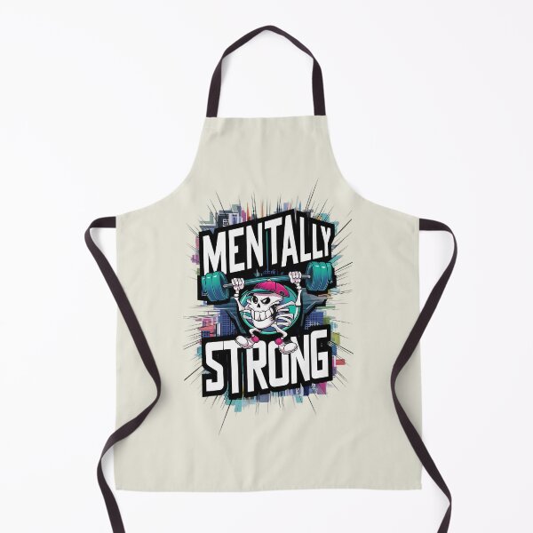 Item preview, mentally strong funny Skelton in the gym weight lifting, graffiti style - mental strength, positive, strength, humour, strength training designed and sold by AdesignTEE.