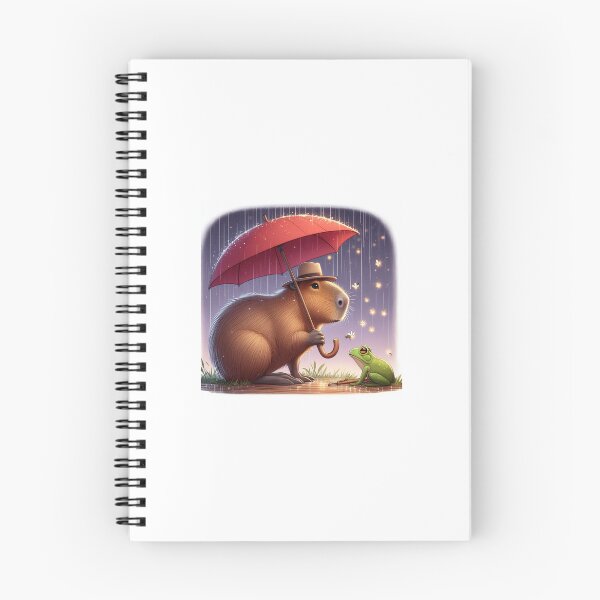Item preview, Capybara & Frog Encounters in the Rain2 designed and sold by Capybara Art Lover.