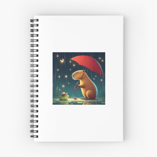Item preview, Capybara & Frog Encounters in the Rain3 designed and sold by Capybara Art Lover.
