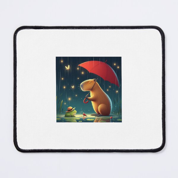 Item preview, Capybara & Frog Encounters in the Rain3 designed and sold by Capybara Art Lover.