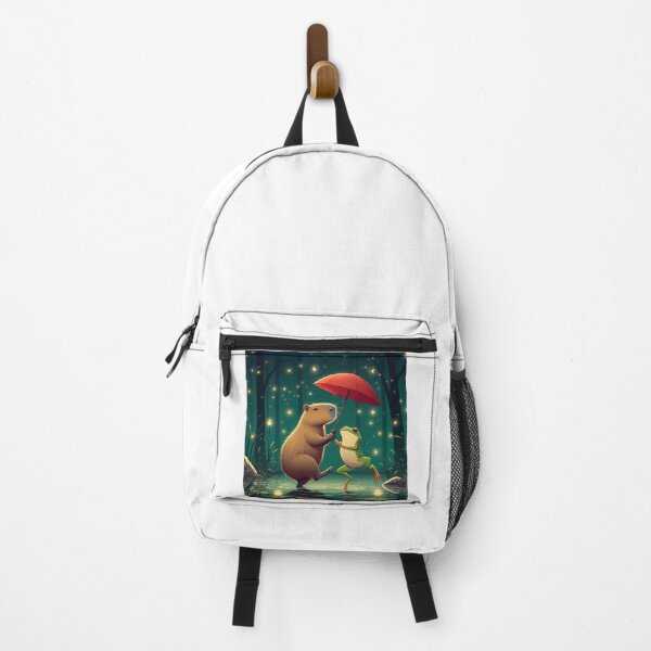 Item preview, Capybara & Frog Encounters in the Rain4 designed and sold by Capybara Art Lover.