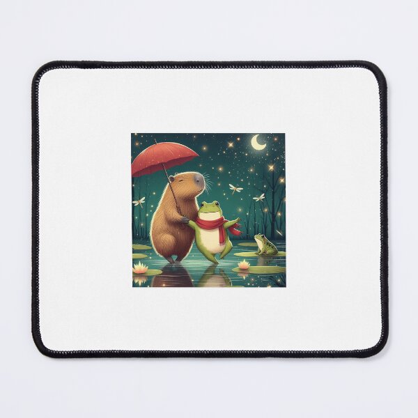 Item preview, Capybara & Frog Encounters in the Rain5 designed and sold by Capybara Art Lover.