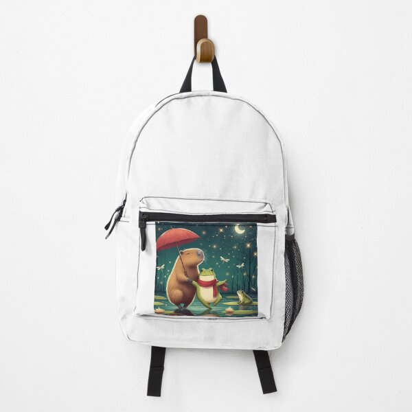 Item preview, Capybara & Frog Encounters in the Rain5 designed and sold by Capybara Art Lover.