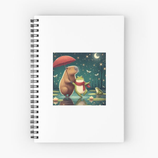 Item preview, Capybara & Frog Encounters in the Rain5 designed and sold by Capybara Art Lover.