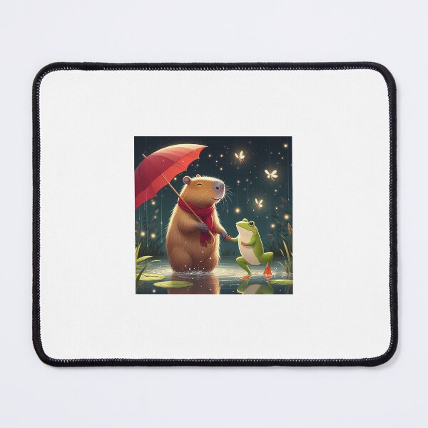 Item preview, Capybara & Frog Encounters in the Rain6 designed and sold by Capybara Art Lover.