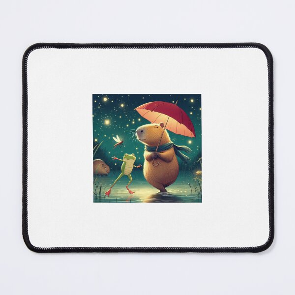 Item preview, Capybara & Frog Encounters in the Rain7 designed and sold by Capybara Art Lover.