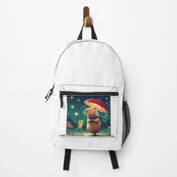 Item preview, Capybara & Frog Encounters in the Rain7 designed and sold by Capybara Art Lover.