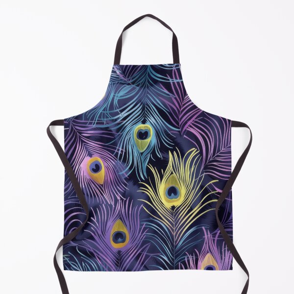 Item preview, Beautiful purple, blue & yellow peacock feathers pattern designed and sold by PrettyPinkSkies.