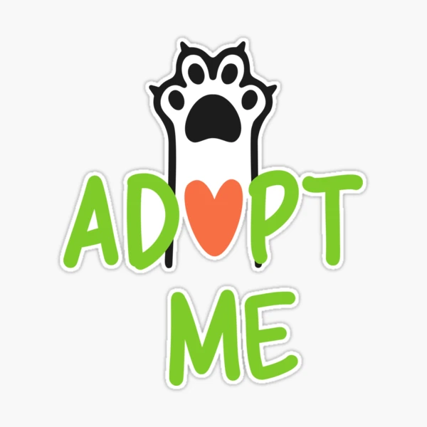 Adopt me, Pick me, Cat paw Sticker