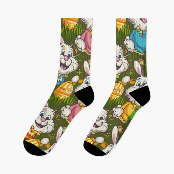Item preview, Easter Bunnies in a Seamless Pattern Design designed and sold by Vicky021.