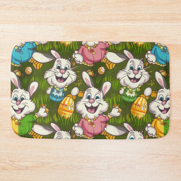 Item preview, Easter Bunnies in a Seamless Pattern Design designed and sold by Vicky021.