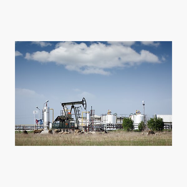 Item preview, oil pump jack and refinery on field designed and sold by goceris.