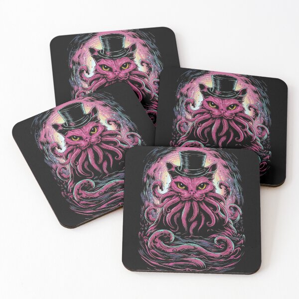 Item preview, Cathulhu Fun Cat Cthulhu Retro Horror Graphic designed and sold by SpookshowDesign.