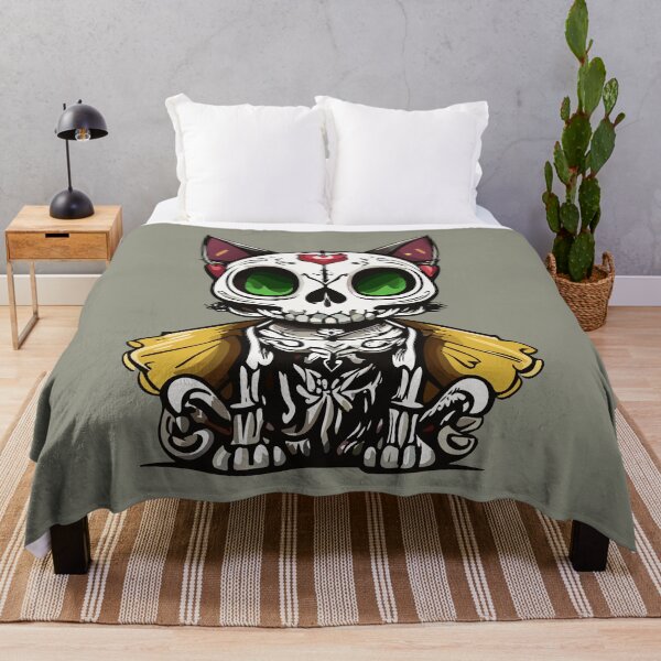 Item preview, Skull Cat King Mexican Dead Party Cartoon designed and sold by Horizon Cartoon.