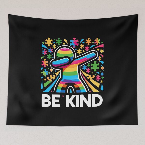 Item preview, Autism Dab Pose Be Kind Autism Awareness Puzzle Tee. designed and sold by MAPDDesigns.