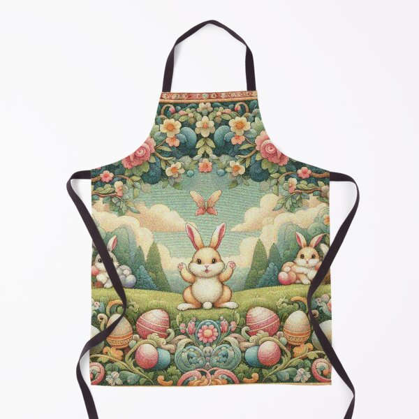 Item preview, Kawaii Bunnies Playing Outdoor looking for Hidden Easter Eggs designed and sold by Illuministique.