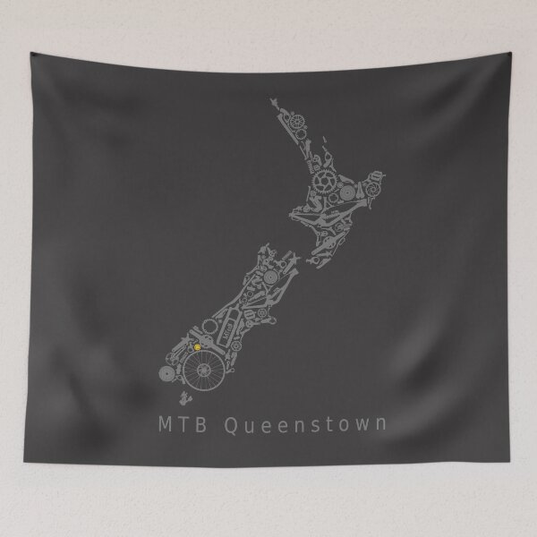 Item preview, NEW ZEALAND - MTB Queenstown, mountain biking new zealand t-shirt,  designed and sold by MTeeB NZ.