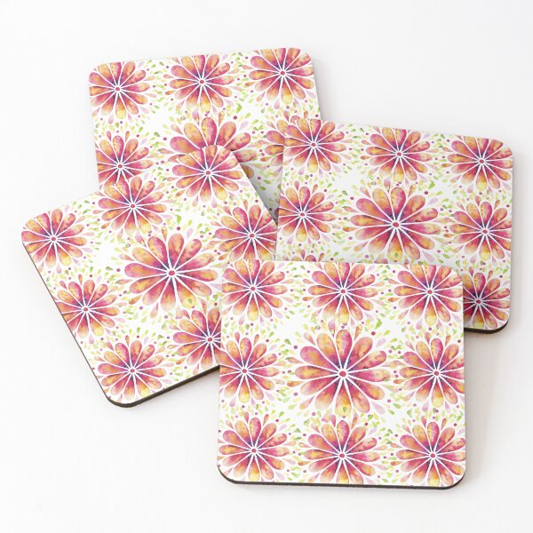 Item preview, Pink seamless flowers art designed and sold by NingningS.