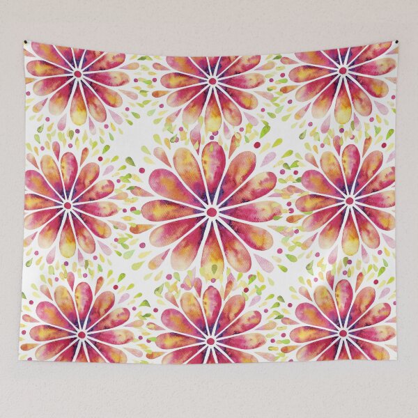 Item preview, Pink seamless flowers art designed and sold by NingningS.