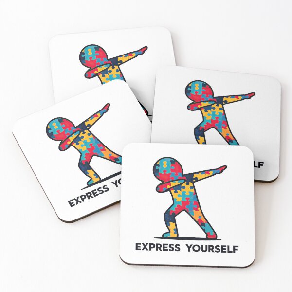 Item preview, Autism Dab express yourself Autism Awareness Puzzle Tee. designed and sold by MAPDDesigns.