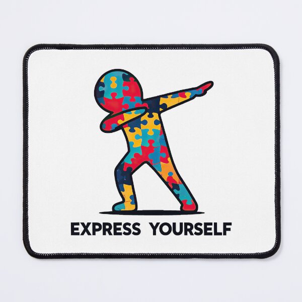 Item preview, Autism Dab express yourself Autism Awareness Puzzle Tee. designed and sold by MAPDDesigns.