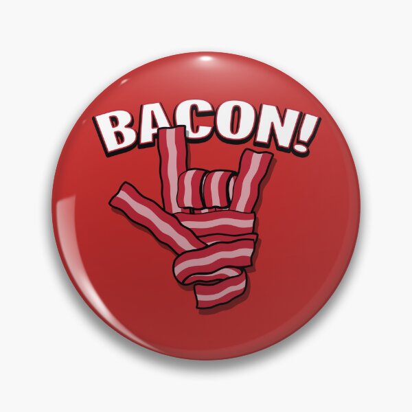 Item preview, Fun Bacon Horns Up Rock Sign Gift For Bacon Lovers designed and sold by BoggsNicolasArt.
