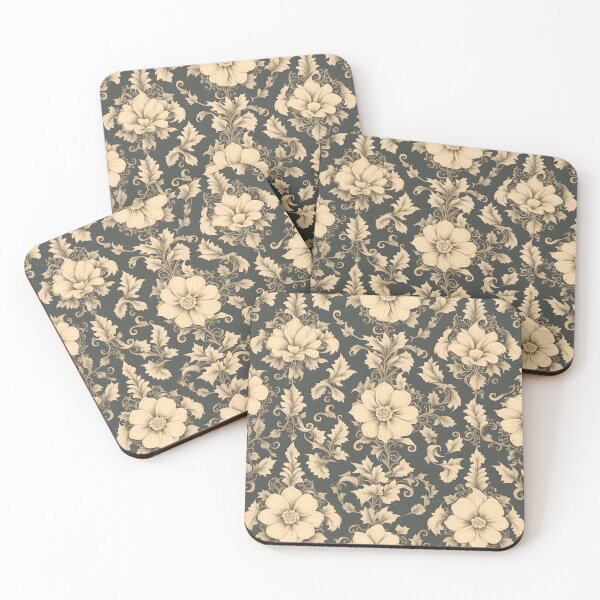 Item preview, Vintage flowers ornament pattern sepia designed and sold by JosephinFelicia.