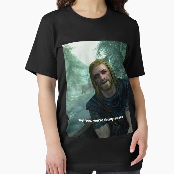 Item preview, Hey You You're Finally Awake Skyrim Meme  designed and sold by EtwaunnHine.