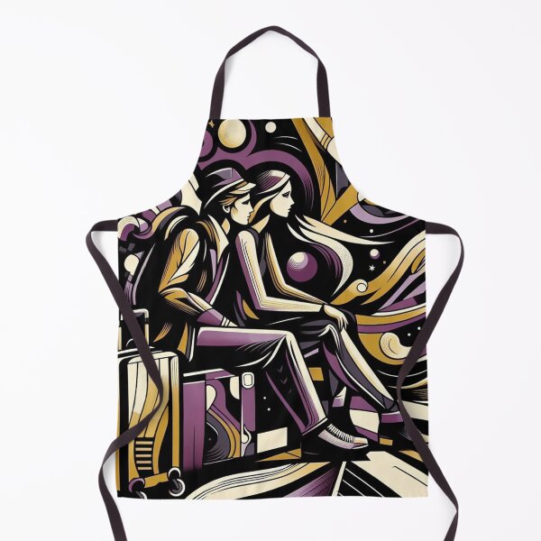 Item preview, Couple friends explore travel flow connection purple black gold designed and sold by Meena-tta.