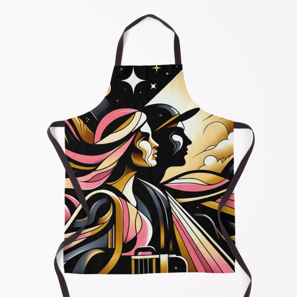 Item preview, Couple friends explore travel flow connection pink black gold designed and sold by Meena-tta.