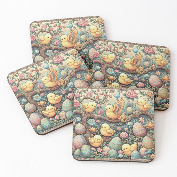 Item preview, Little Chicks Hanging Out in the Flower Tree  designed and sold by Illuministique.