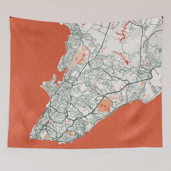 Item preview, Salvador City Map of Bahia, Brazil  - Bohemian designed and sold by deMAP.