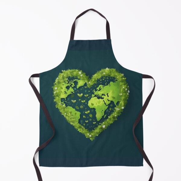 Item preview, Green planet earth in the shape of a heart made from plants designed and sold by TIA-shop.