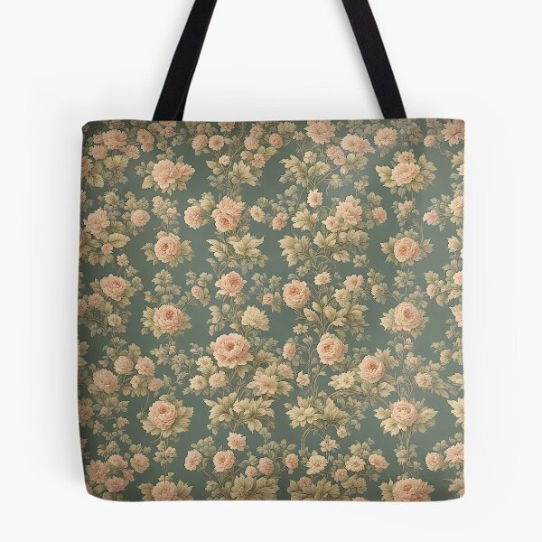 Item preview, Vintage pink roses retro romantic cottage pattern designed and sold by JosephinFelicia.