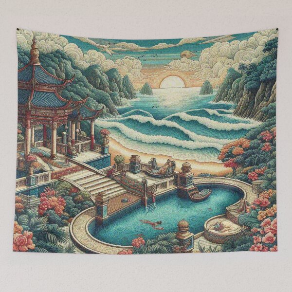 Item preview, Fantasy Beach Near Pool Paradise designed and sold by Illuministique.