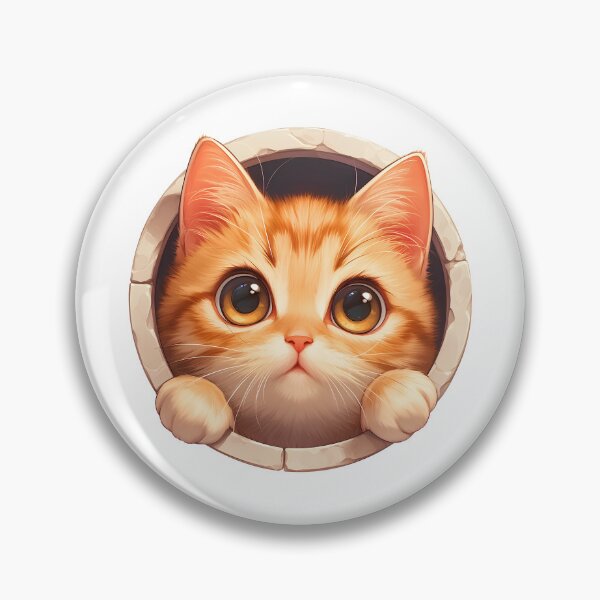 Item preview, cat looking through a hole designed and sold by HandsomeCat.