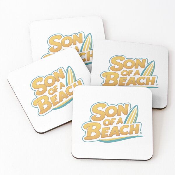 Item preview, Son of a beach quote text design with surfboard  designed and sold by KNAA.