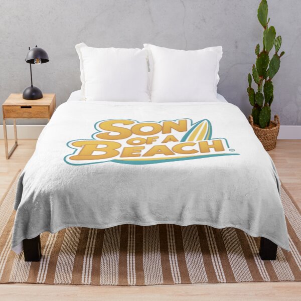 Item preview, Son of a beach quote text design with surfboard designed and sold by KNAA.