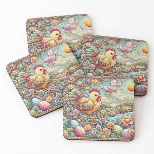 Item preview, Colorful Easter Eggs, Hen and Chick designed and sold by Illuministique.