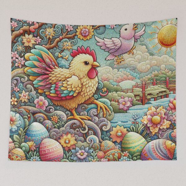 Item preview, Colorful Easter Eggs, Hen and Chick designed and sold by Illuministique.
