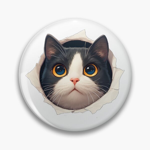 Item preview, cat looking through a hole designed and sold by HandsomeCat.