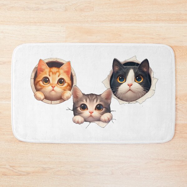 Item preview, cat looking through a hole designed and sold by HandsomeCat.