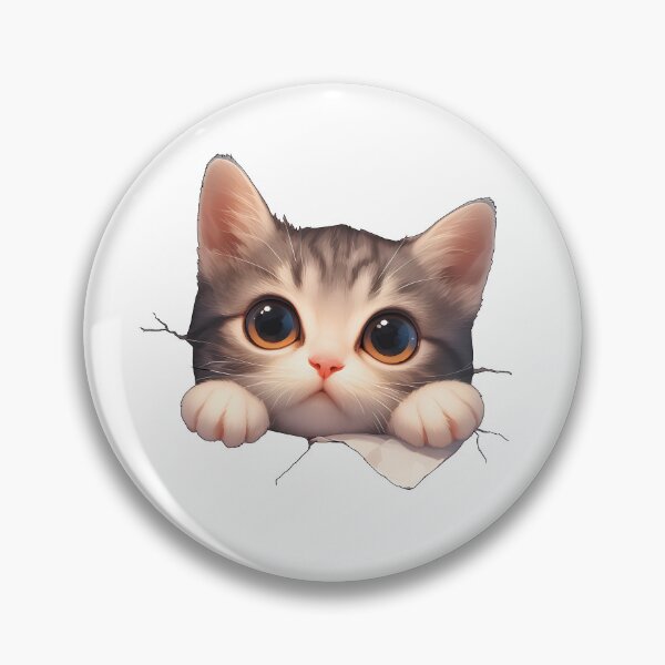 Item preview, cat looking through a hole designed and sold by HandsomeCat.